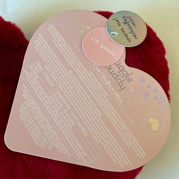 Snuggle Buddy Heat & Hug Super Soft Australia Dark Red Heart Pillow - Picture 16 of 16